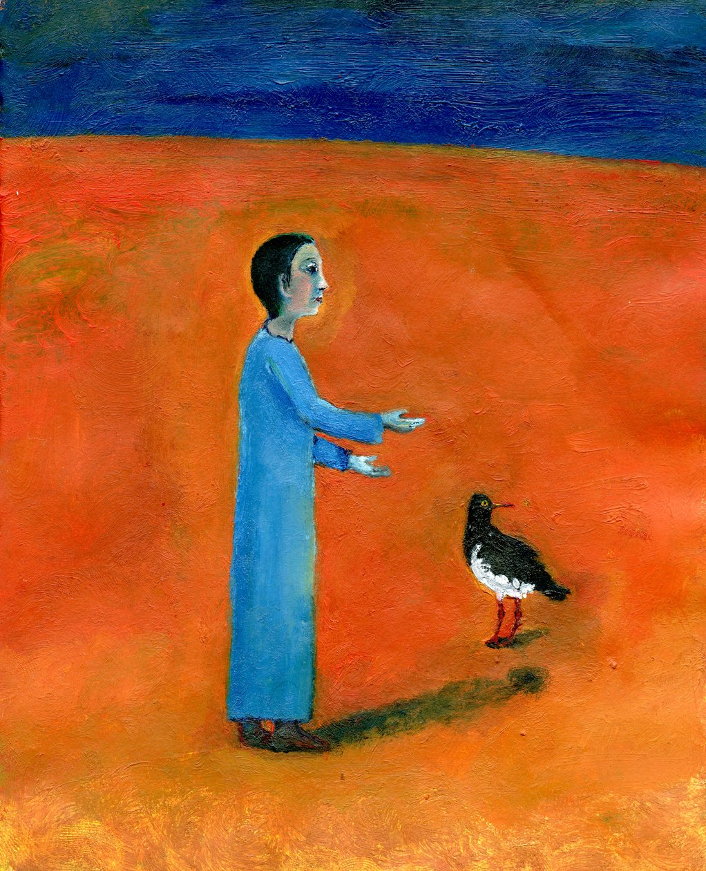 蛎鹬，2005年，（纸上油） 作者 吉吉·萨德伯里