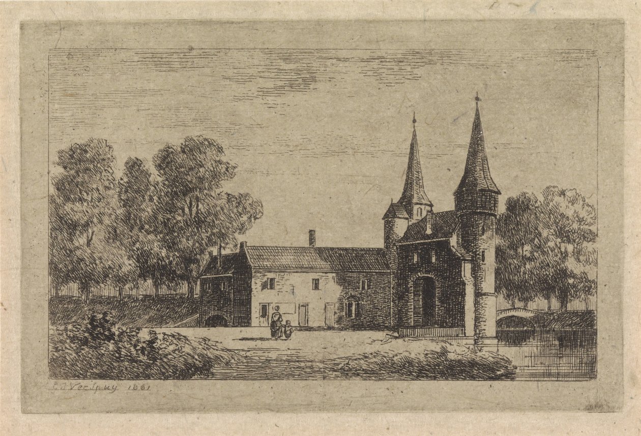 代尔夫特的 Oostpoort 作者 Gijsbertus Johannes Verspuy