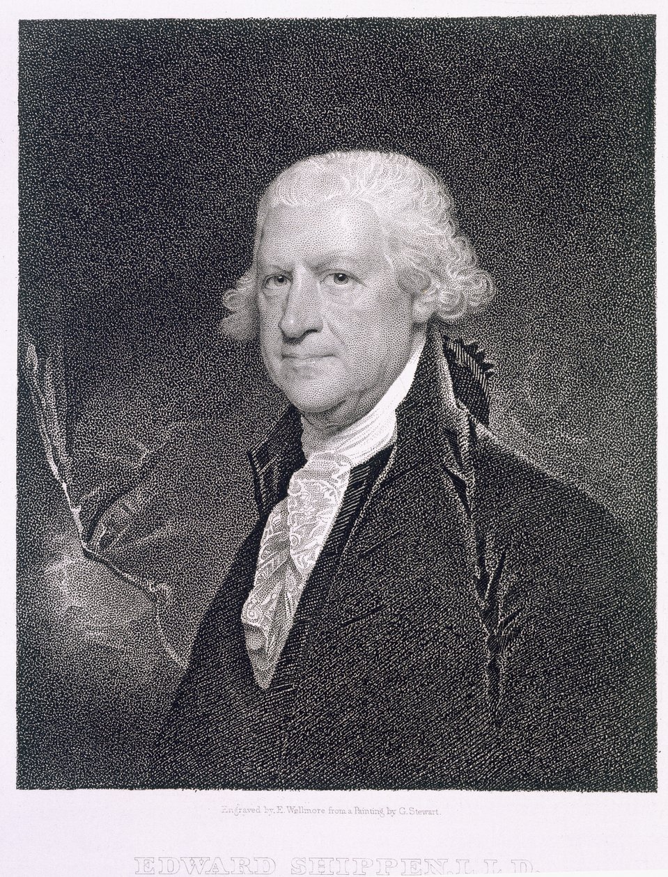 Edward Shippen（1729-1806）由Edward Wellmore刻（（1835年） 作者 吉尔伯特·斯图尔特（Gilbert Stuart）