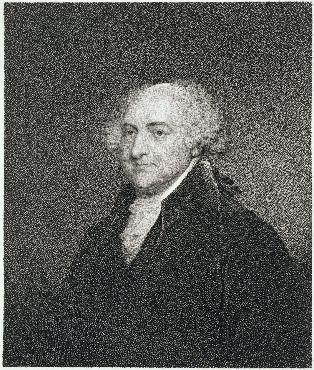 约翰·亚当斯，由James Barton Longacre（1794-1869）镌刻 作者 吉尔伯特·斯图尔特（Gilbert Stuart）