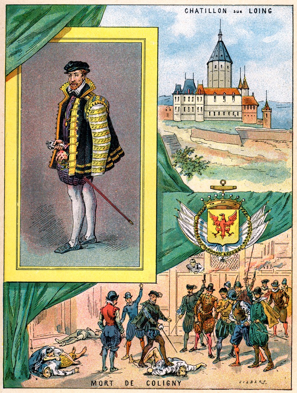 加斯帕德·德·科利尼（Gaspard de Coligny），法国海军上将，1898年 作者 吉尔伯特