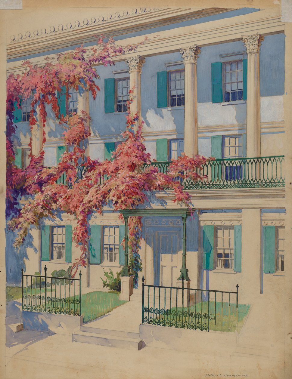 铸铁花园阳台, 19351942. 作者 吉尔伯特·萨克曼