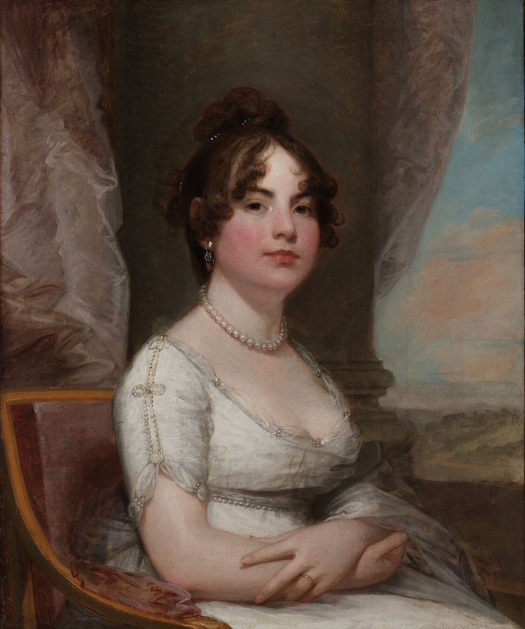 伊丽莎白·贝尔卓佛·梅森（Elizabeth Beltzhoover Mason），c.1803-05（布面油画） 作者 吉尔伯特·斯图尔特（Gilbert Stuart）