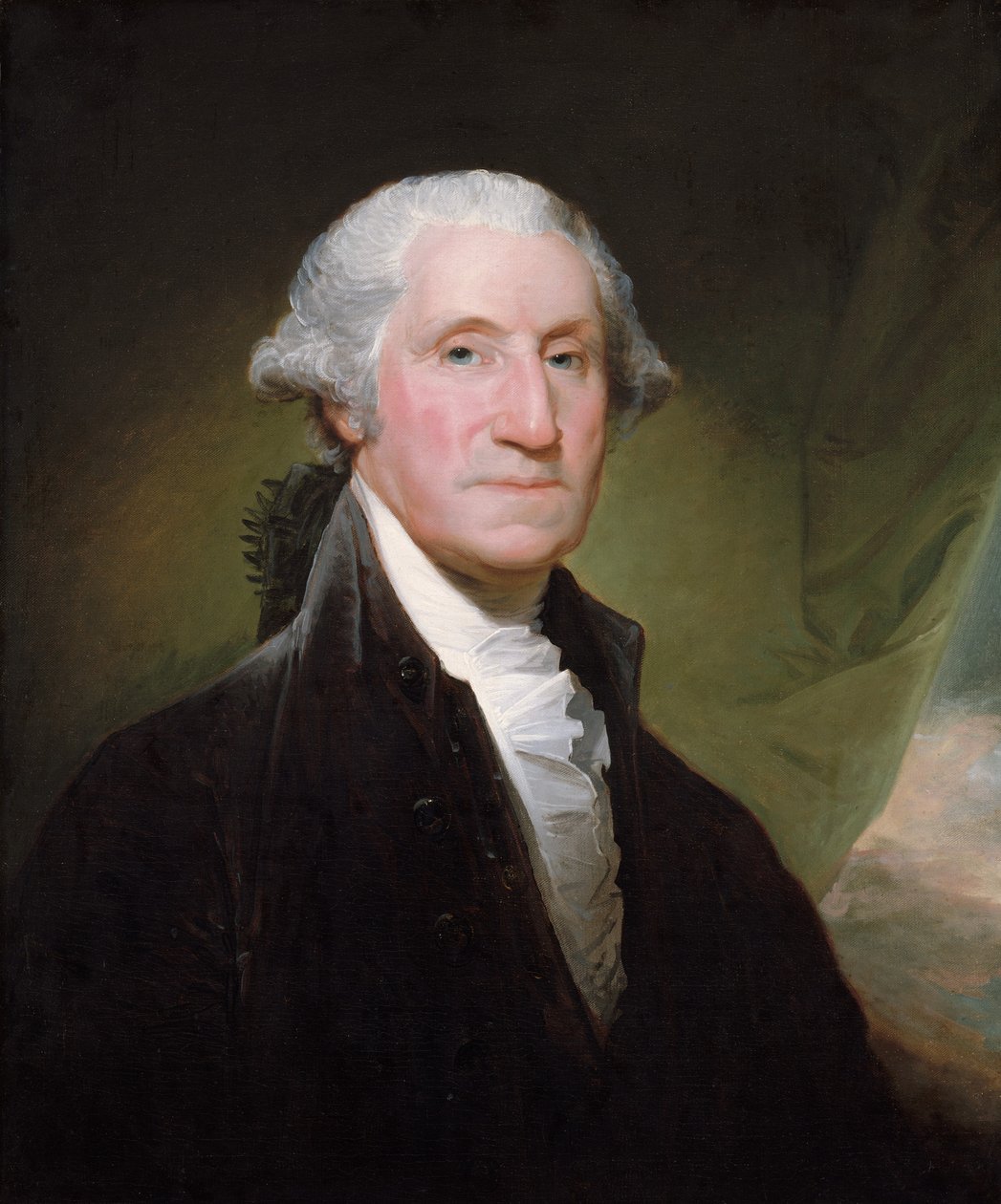 乔治·华盛顿（George Washington），始建于1795年。 作者 吉尔伯特·斯图尔特（Gilbert Stuart）