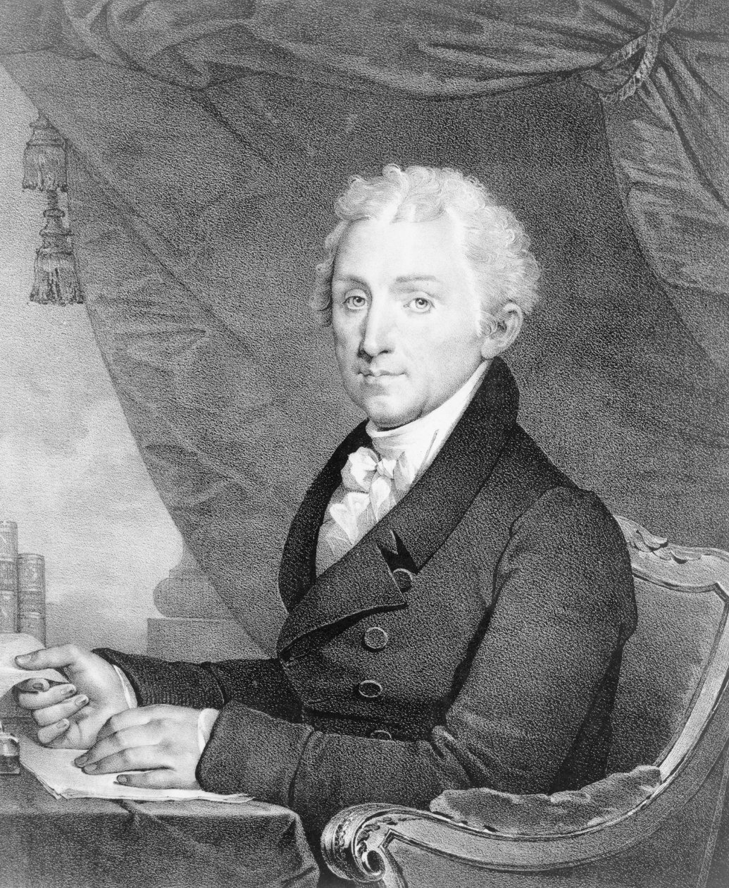 詹姆斯-门罗，美国第五任总统 作者 吉尔伯特·斯图尔特（Gilbert Stuart）