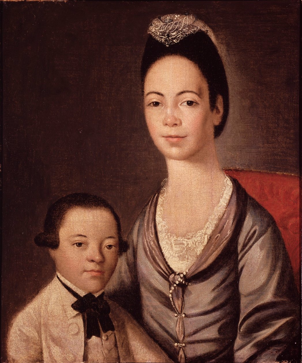 亚伦-洛佩兹夫人和她的儿子约书亚 作者 吉尔伯特·斯图尔特（Gilbert Stuart）