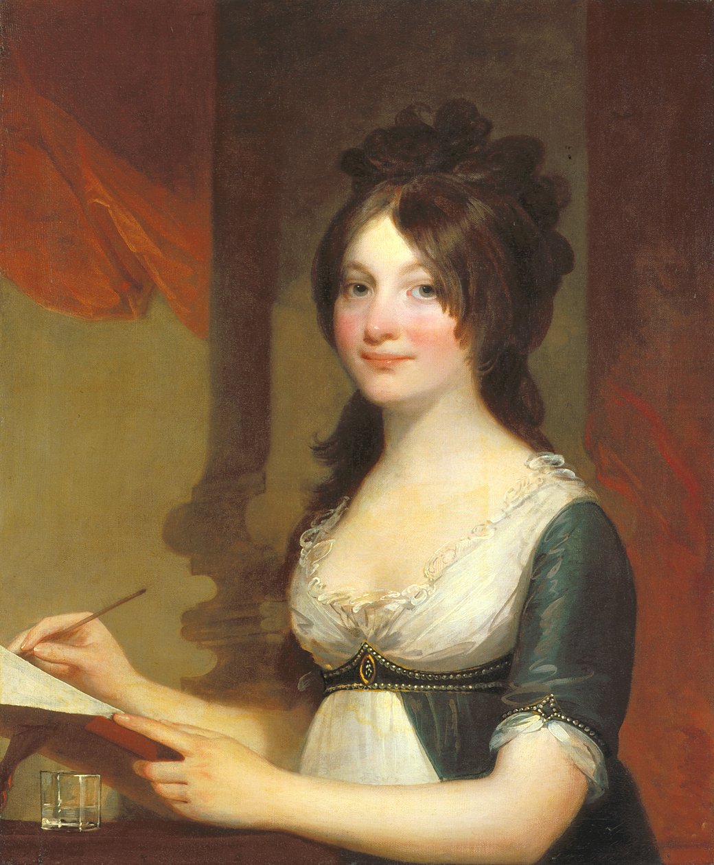年轻女子肖像》（布面油画） 作者 吉尔伯特·斯图尔特（Gilbert Stuart）