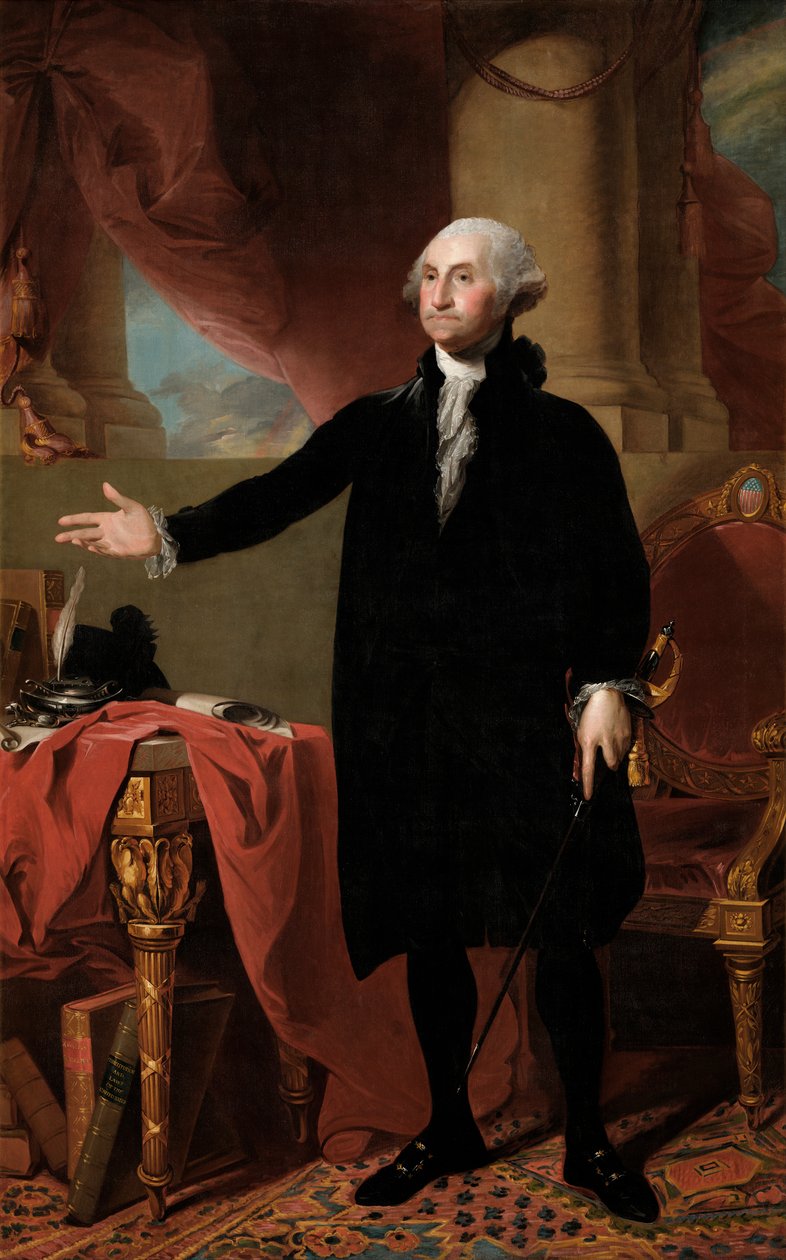 乔治华盛顿的肖像 作者 吉尔伯特·斯图尔特（Gilbert Stuart）