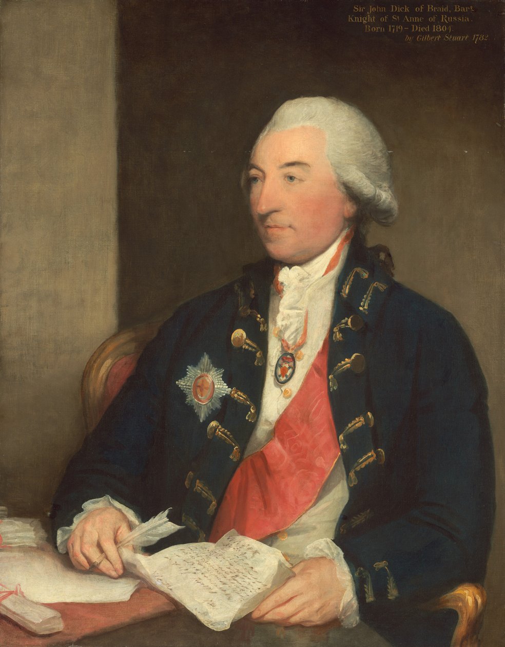 约翰-迪克爵士，1783年。 作者 吉尔伯特·斯图尔特（Gilbert Stuart）