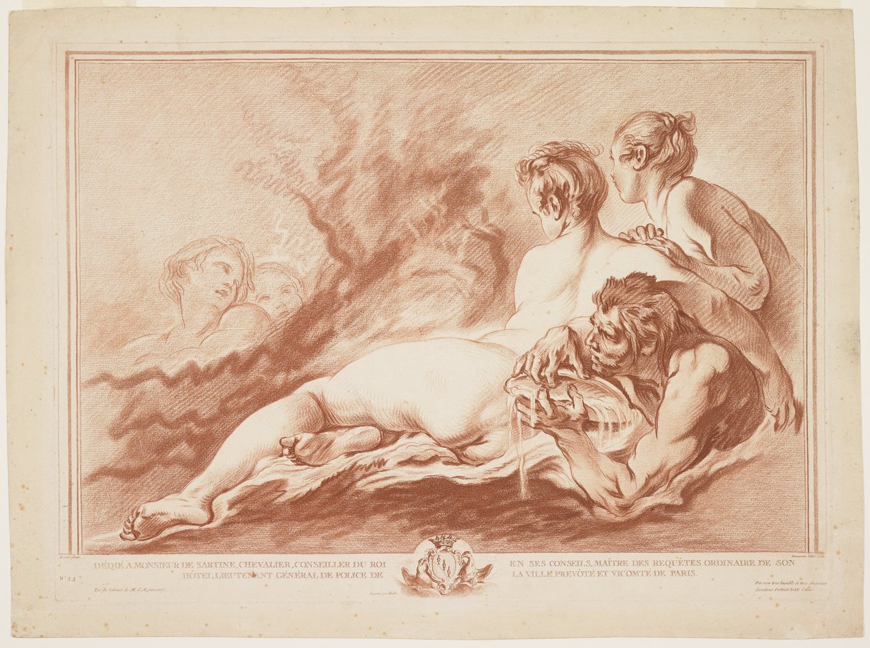 Nereids和Triton，c。 1762 作者 吉尔斯·德玛多（Gilles Demarteau）