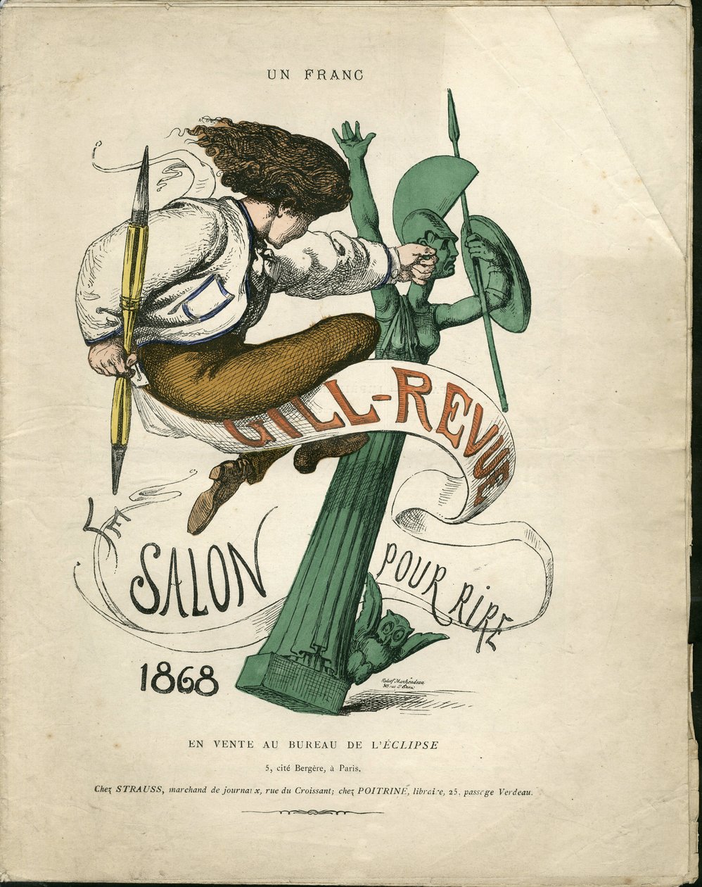 Louis Alexandre Gosset de Guines dit Gill (1840-1885) 为《吉尔评论》封面绘制的插图 作者 吉尔