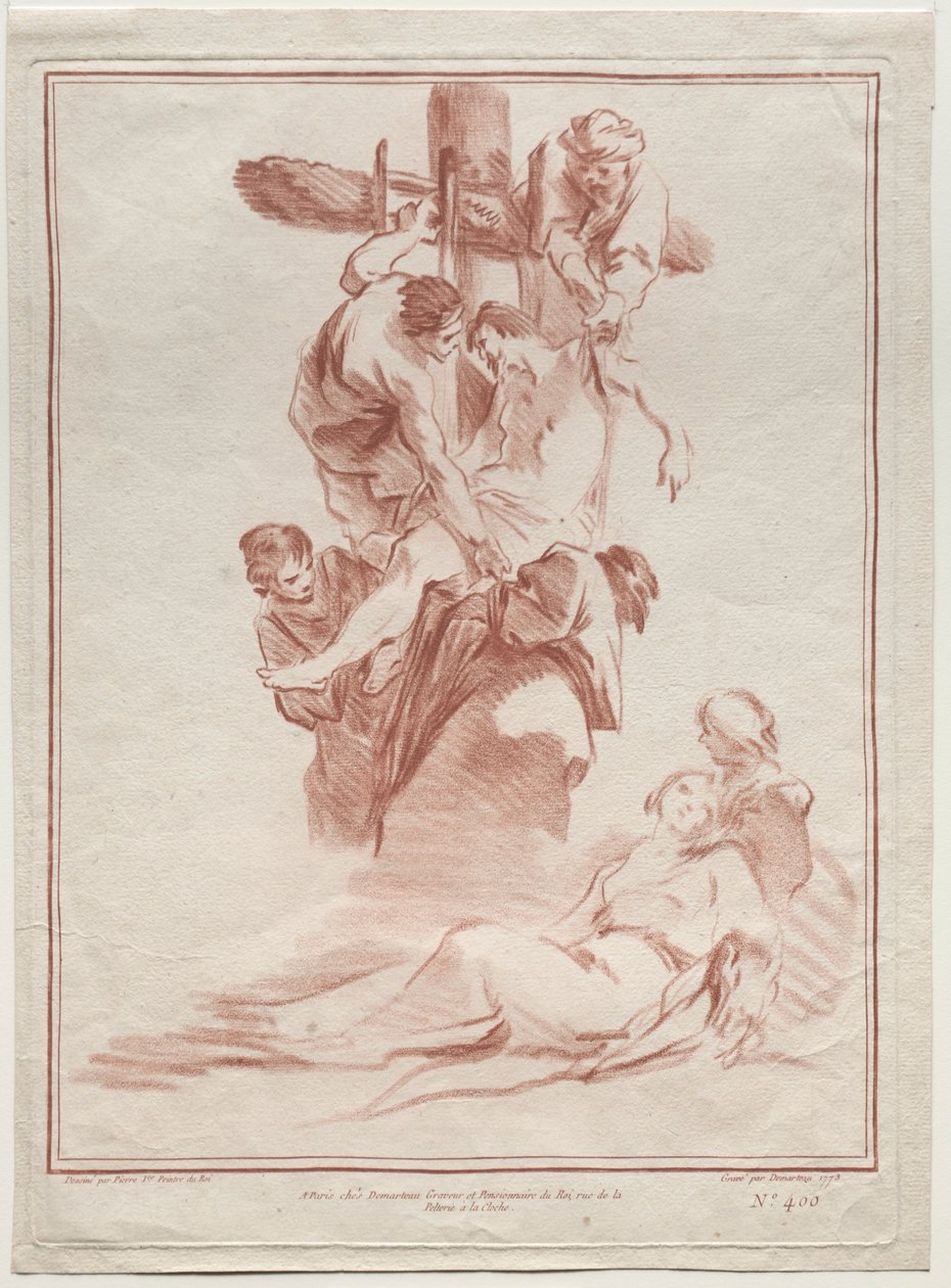 十字架的后裔，1773年。 作者 吉尔斯·德玛多（Gilles Demarteau）