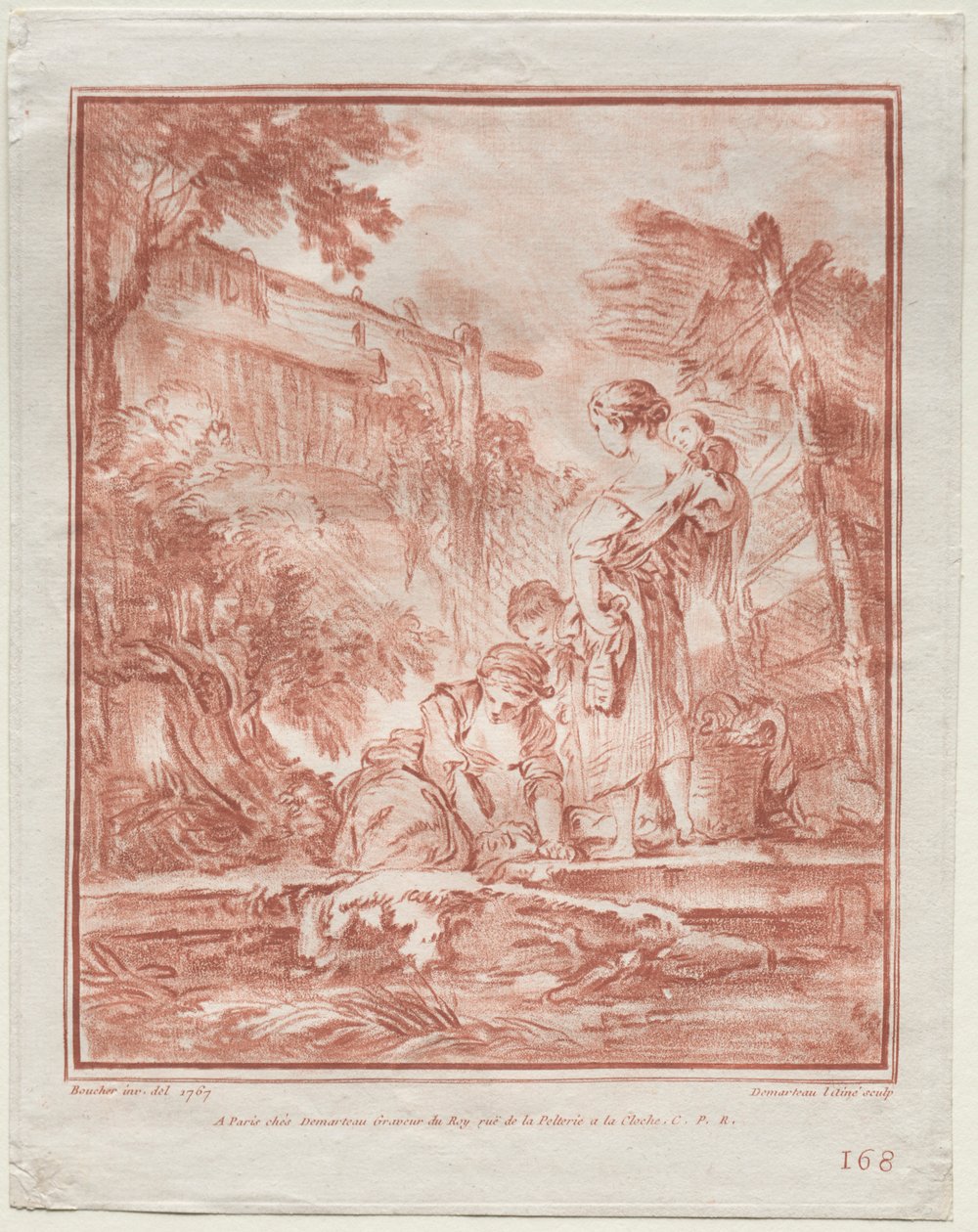 《华盛顿女人》，1767年。 作者 吉尔斯·德玛多（Gilles Demarteau）