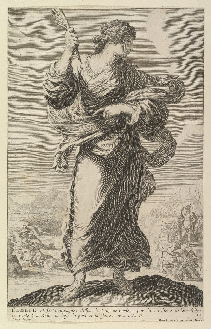 克莱莉（Clélie），1647年。创作者：吉尔·罗素（Gilles Rousselet），亚伯拉罕·博斯（Abraham Bosse）。 作者 吉尔·罗素（Gilles Rousselet）