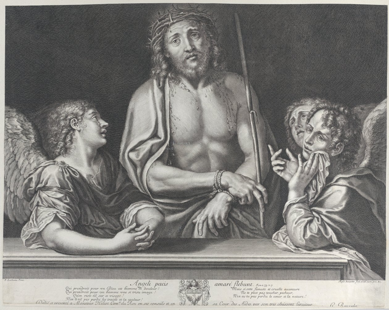 有三个天使的《Ecce Homo》，1634-86。 作者 吉尔·罗素（Gilles Rousselet）