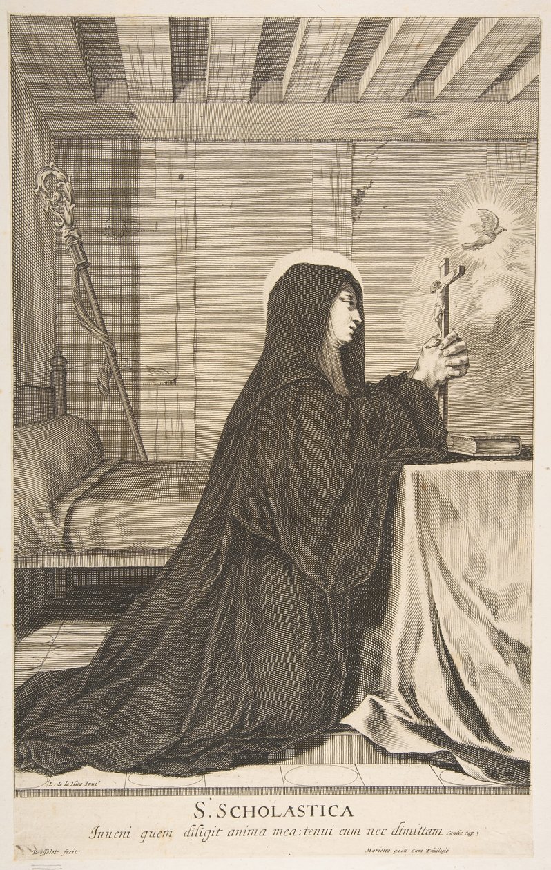 St. Scholastica。 作者 吉尔·罗素（Gilles Rousselet）