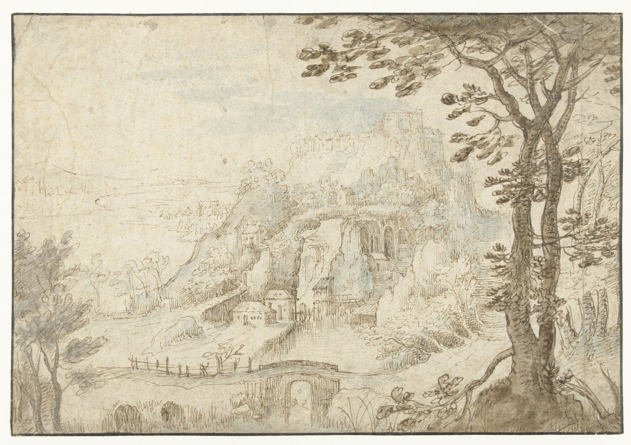 有河流的山景 作者 Gilles van Coninxloo (II)