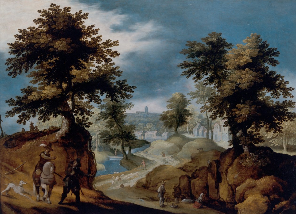 Landscape With Figures   1472602   zh       chinese Successfully Translated  Original: View of ruins of Pompeii, Campania, Italy, lithograph by Salvatore Puglia from Poliorama Pittoresco, n 7, September 25 Translat: View of ruins of Pompeii, Campania, Ital 作者 吉利斯·范三世·科宁克斯鲁