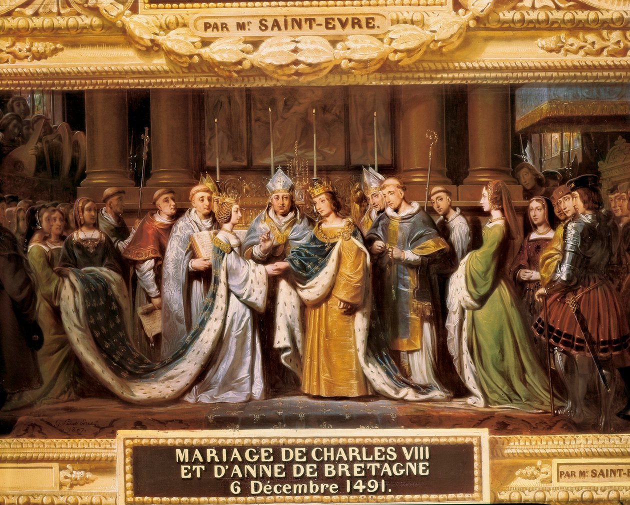 The marriage of King Charles VIII of France (1470-1498) with Anne of Brittany (1477-1514) on 06/12/1491 作者 吉洛（Gillot Saint Evre）