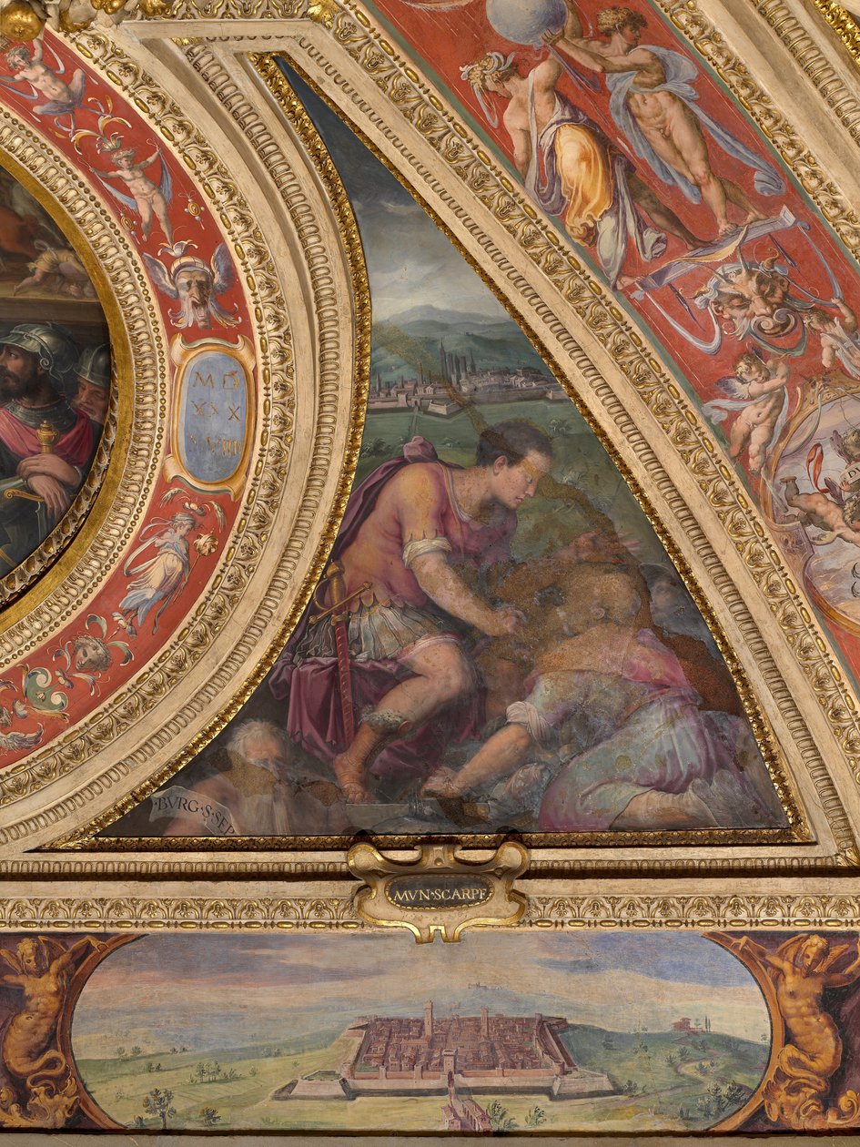 Borgo San Sepolcro的寓言;在底部，看到斯卡尔佩里亚 作者 乔治·瓦萨里（Giorgio Vasari）