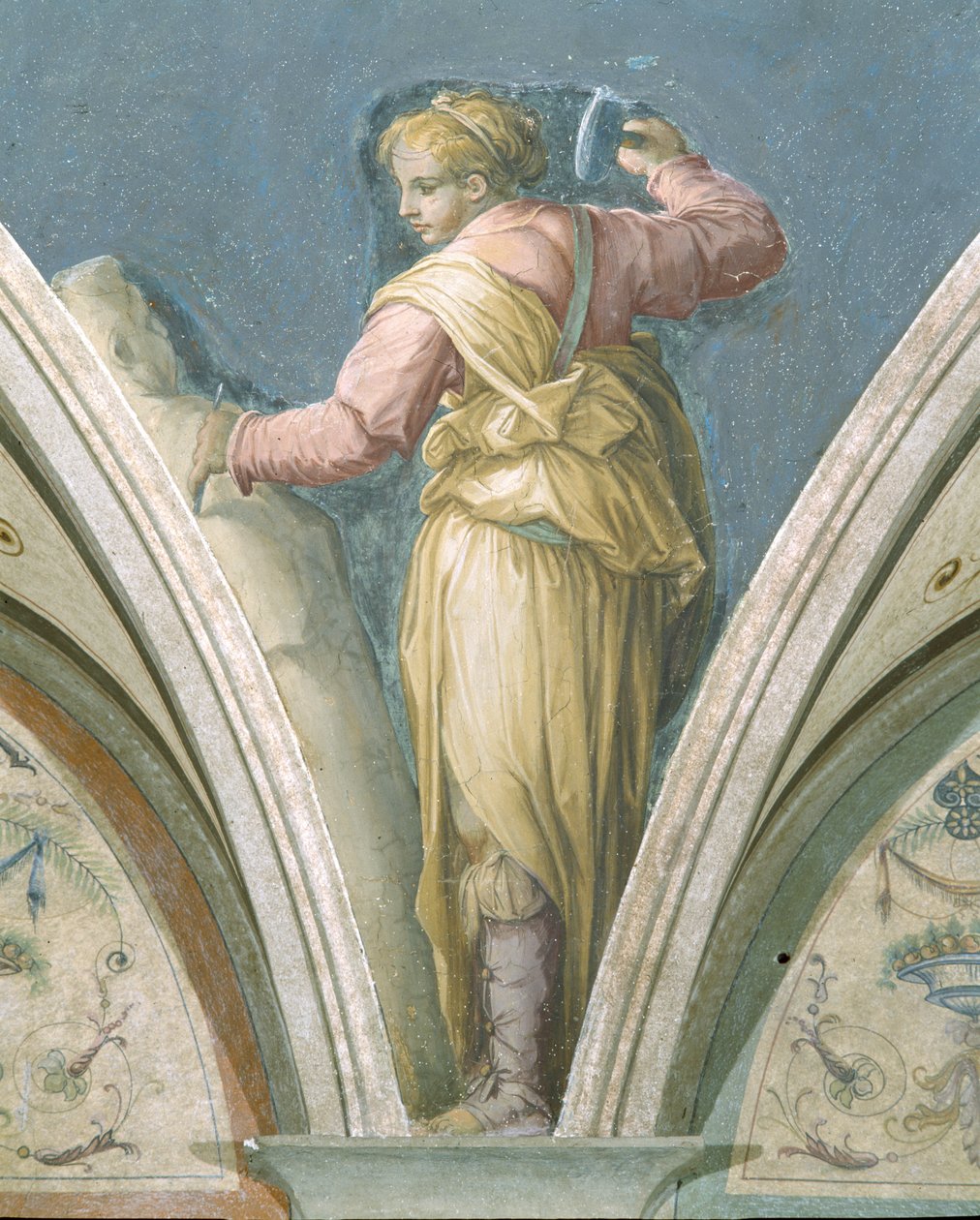 雕塑，四艺术，Peduccio，相机德拉法马，1542年 作者 乔治·瓦萨里（Giorgio Vasari）