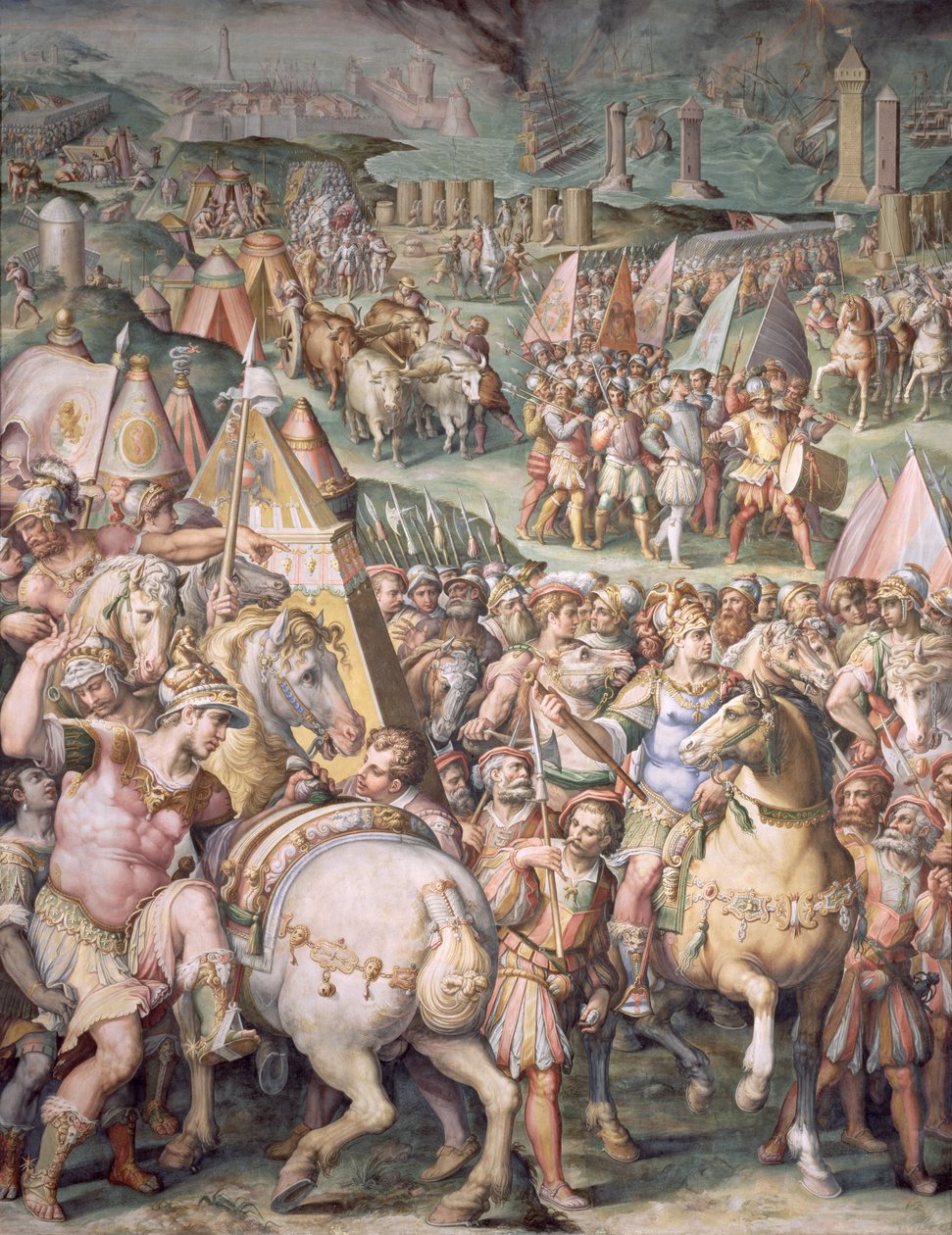 马克西米利安一世（1459-1519）来自Salone dei Cinquecento，1555-72的利沃诺围城 作者 乔治·瓦萨里（Giorgio Vasari）
