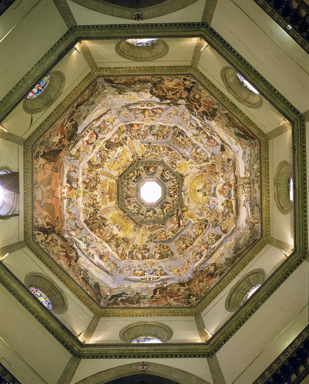 最后的审判，来自大教堂的圆屋顶，1572-79 作者 乔治·瓦萨里（Giorgio Vasari）