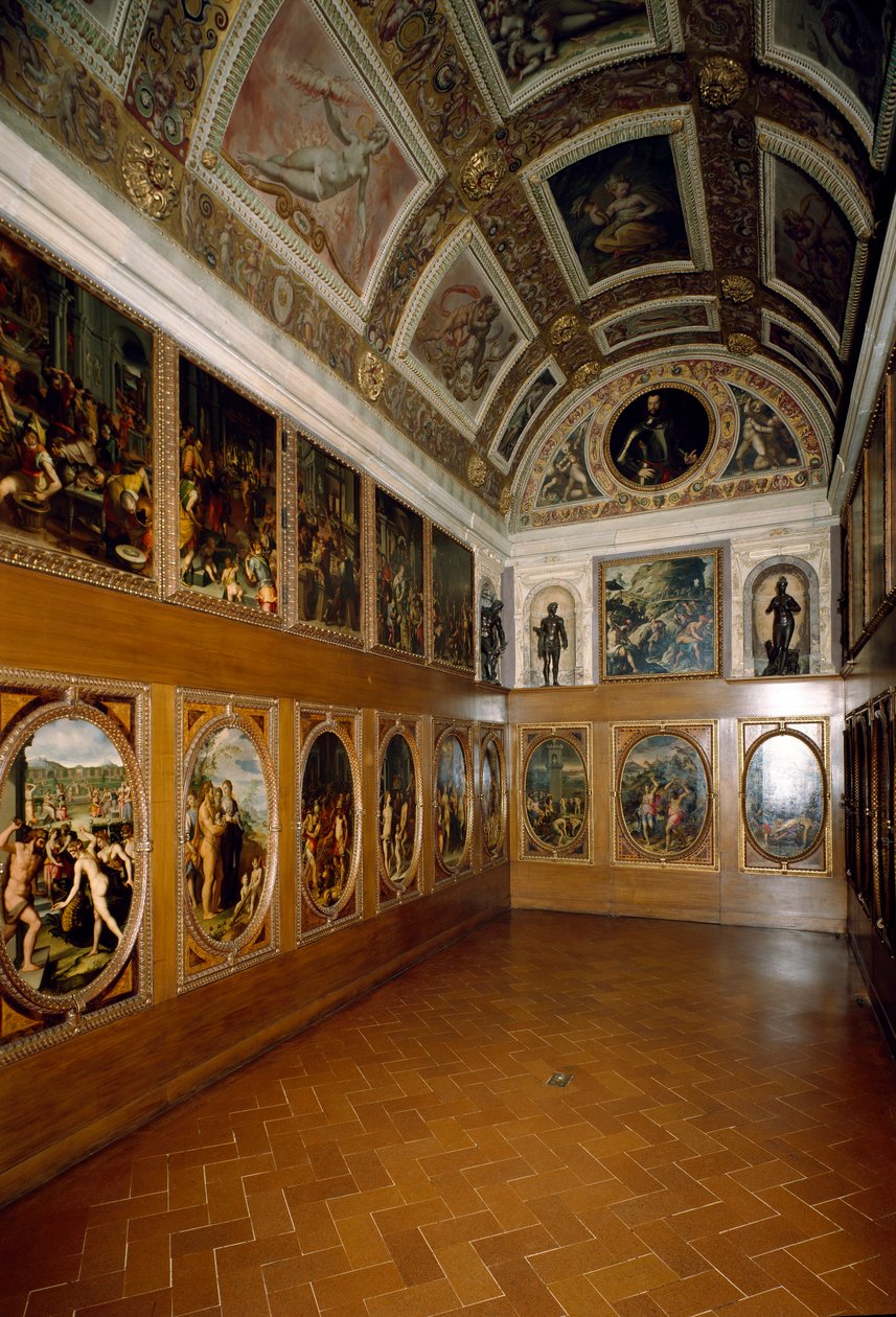 Studiolo de Francesco I de Medici 的视图 作者 乔治（及工作坊）瓦萨里