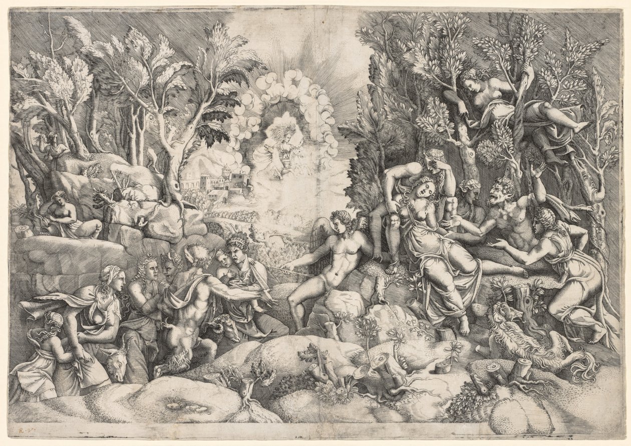 Procris之死c。 1540。 作者 乔治·吉西（Giorgio Ghisi）