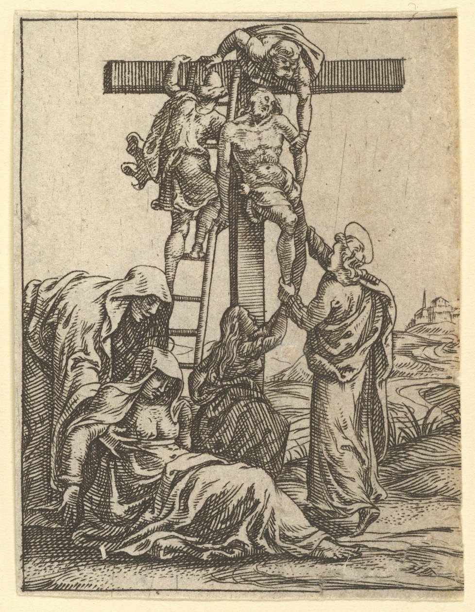 悲伤圣母（Sirrows of Virgin）：到1575年，是周围九个隔间之一的十字架后裔。 作者 乔治·吉西（Giorgio Ghisi）