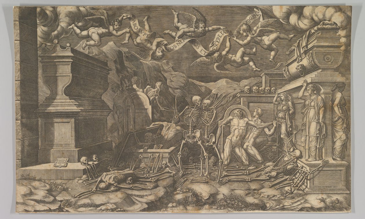 以西结的异象，1554年，1595年再版。 作者 乔治·吉西（Giorgio Ghisi）