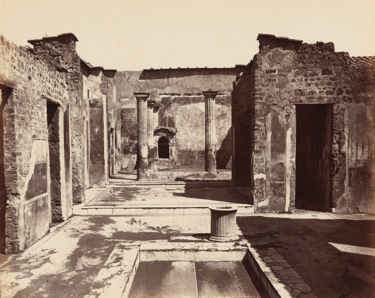 Casa del Poeta Tragico，庞贝（悲剧诗人之家，庞贝），约 1870 年（照片）。1870 年（照片） 作者 乔治·夏