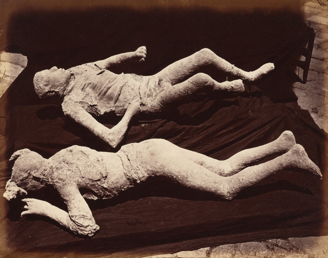 人体铸模，庞贝，约1870 年（照片） 作者 乔治·夏