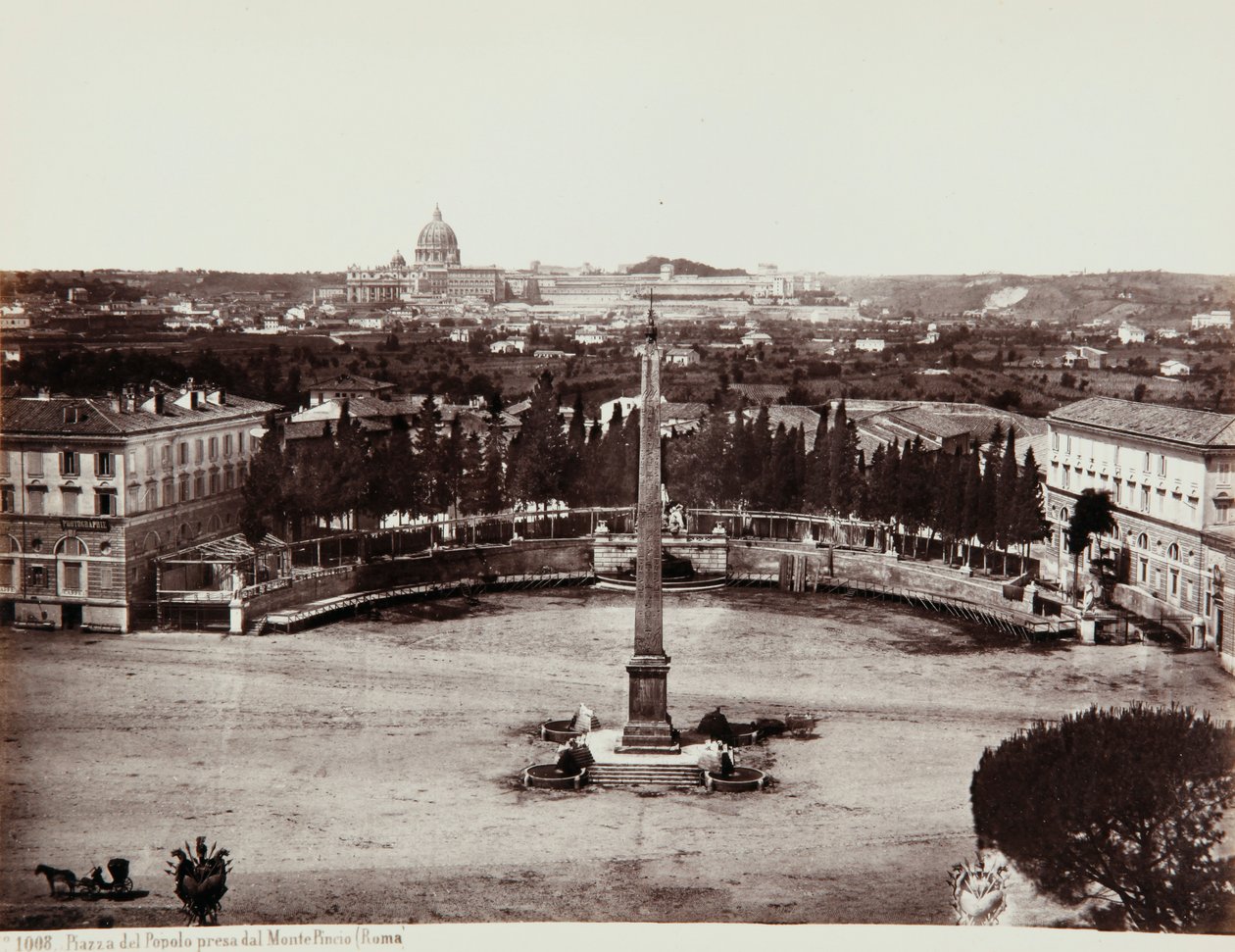View of Piazza del Popolo from Pincio (or Pinciano Hill), Rome 作者 乔治·夏