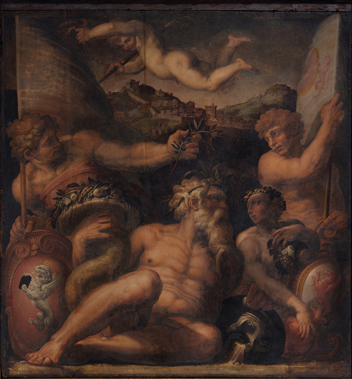 科尔托纳和蒙特普齐亚诺的寓言，1563-1565年 作者 乔治·瓦萨里（Giorgio Vasari）