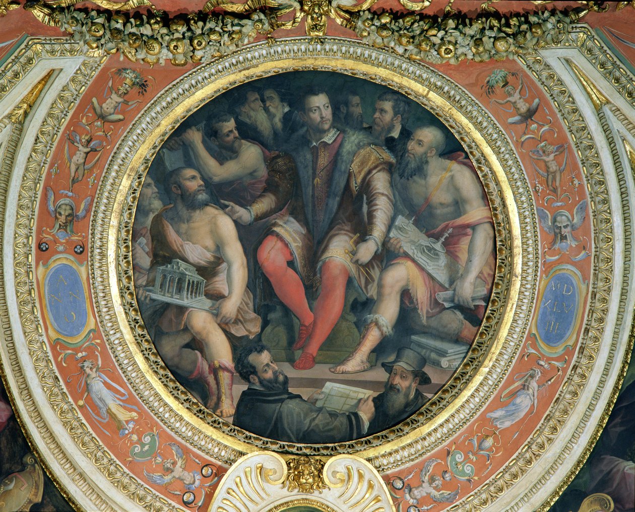 Cosimo I和他的艺术家，来自Sala di Cosimo I（另见274607） 作者 乔治·瓦萨里（Giorgio Vasari）