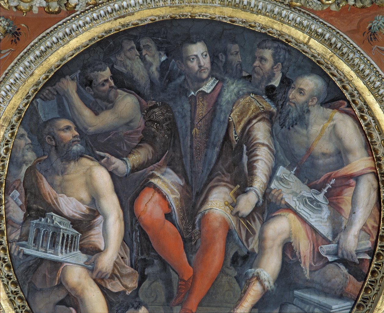 Cosimo I和他的艺术家，来自Sala di Cosimo I（另见274610） 作者 乔治·瓦萨里（Giorgio Vasari）