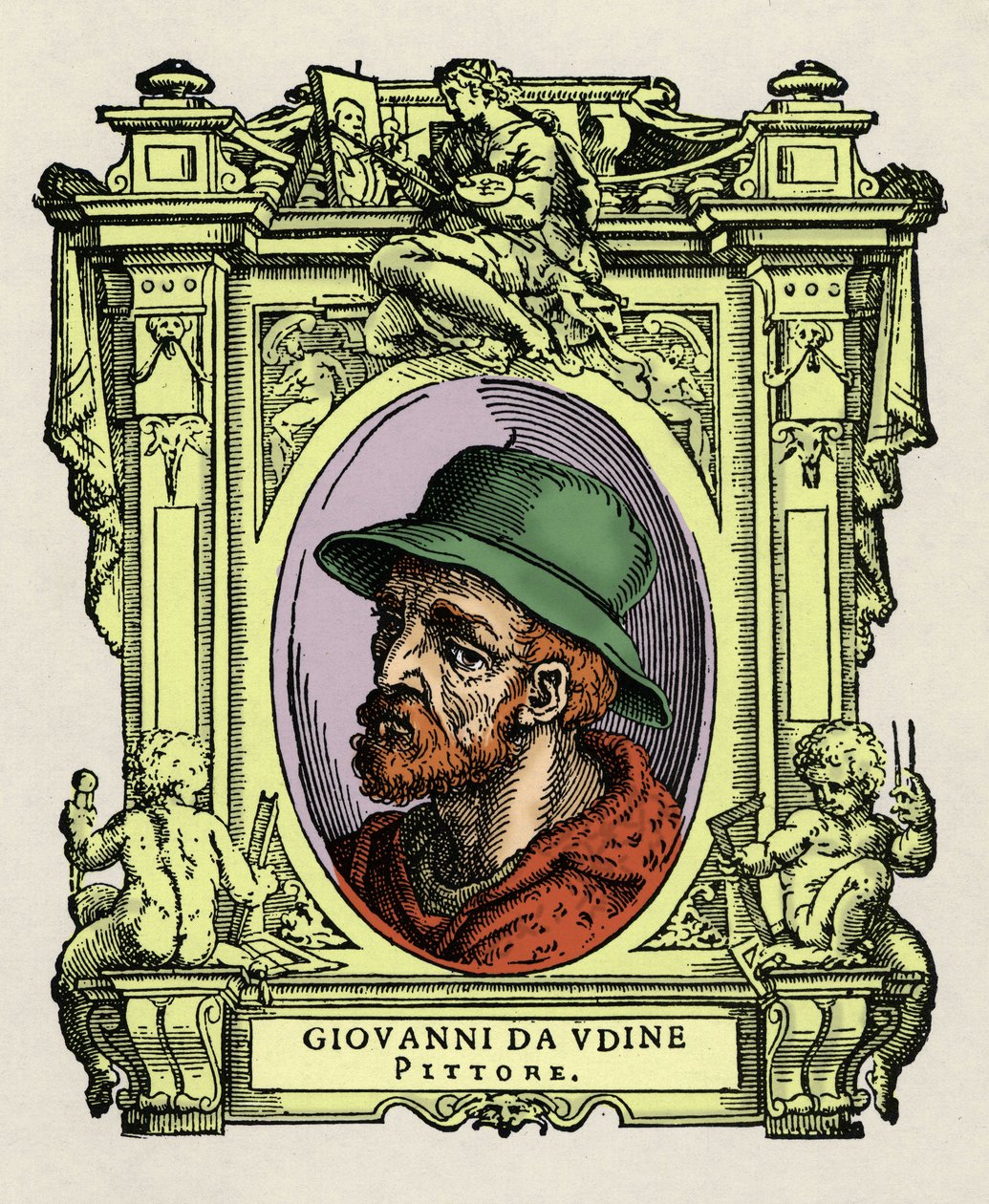 乔瓦尼-达-乌迪内（Giovanni Nanni）（1487-1564）的肖像。意大利画家和建筑师。乔尔乔-达-乌迪内（Giovanni da Udine）（1487-1564）的画像。 作者 乔治·瓦萨里（Giorgio Vasari）