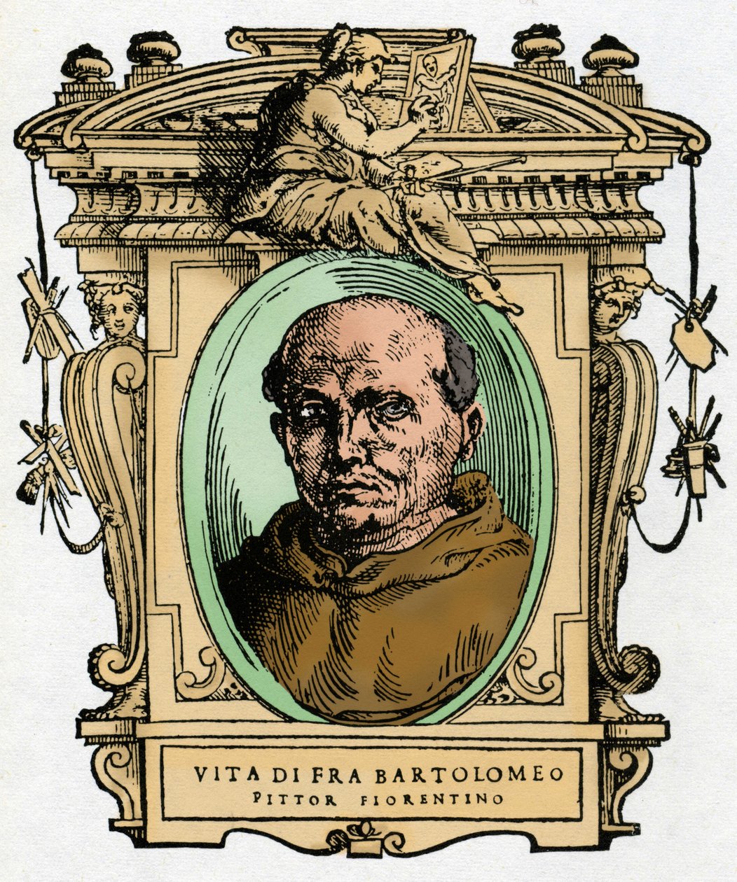 佛罗伦萨画家Fra Bartolomeo（1473-1517）的肖像。乔治-瓦萨里的《最优秀的画家、雕塑家和建筑师的生活》（Le Vite de