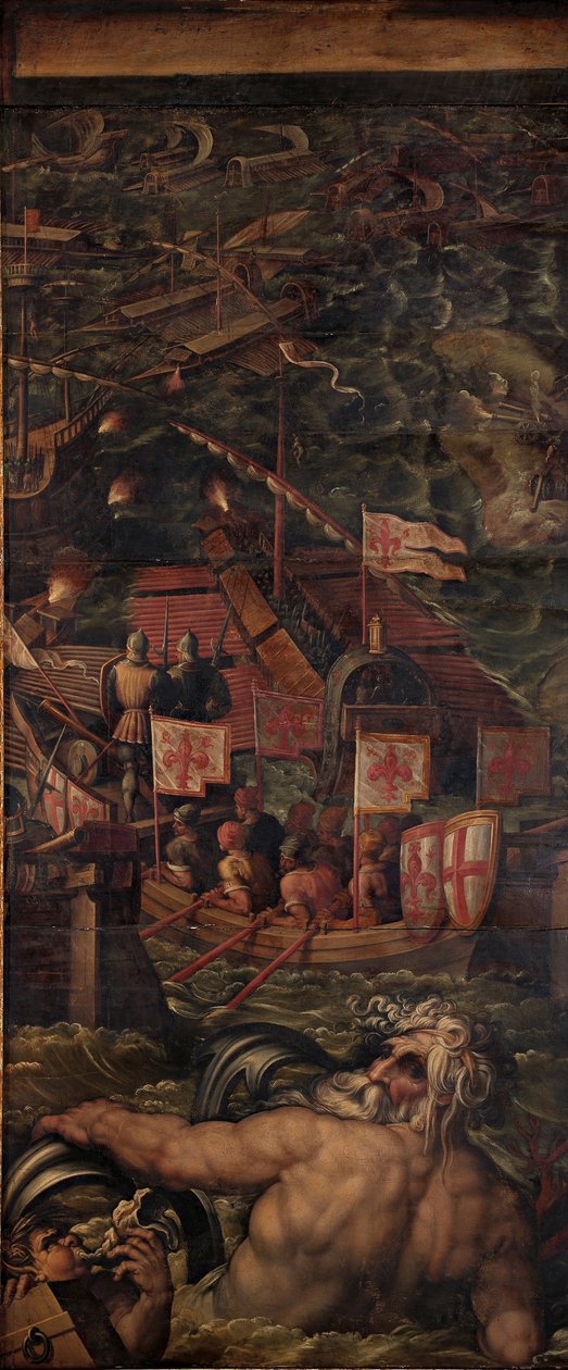 佛罗伦萨与皮桑斯之间的海战，1563-1565年 作者 乔治·瓦萨里（Giorgio Vasari）