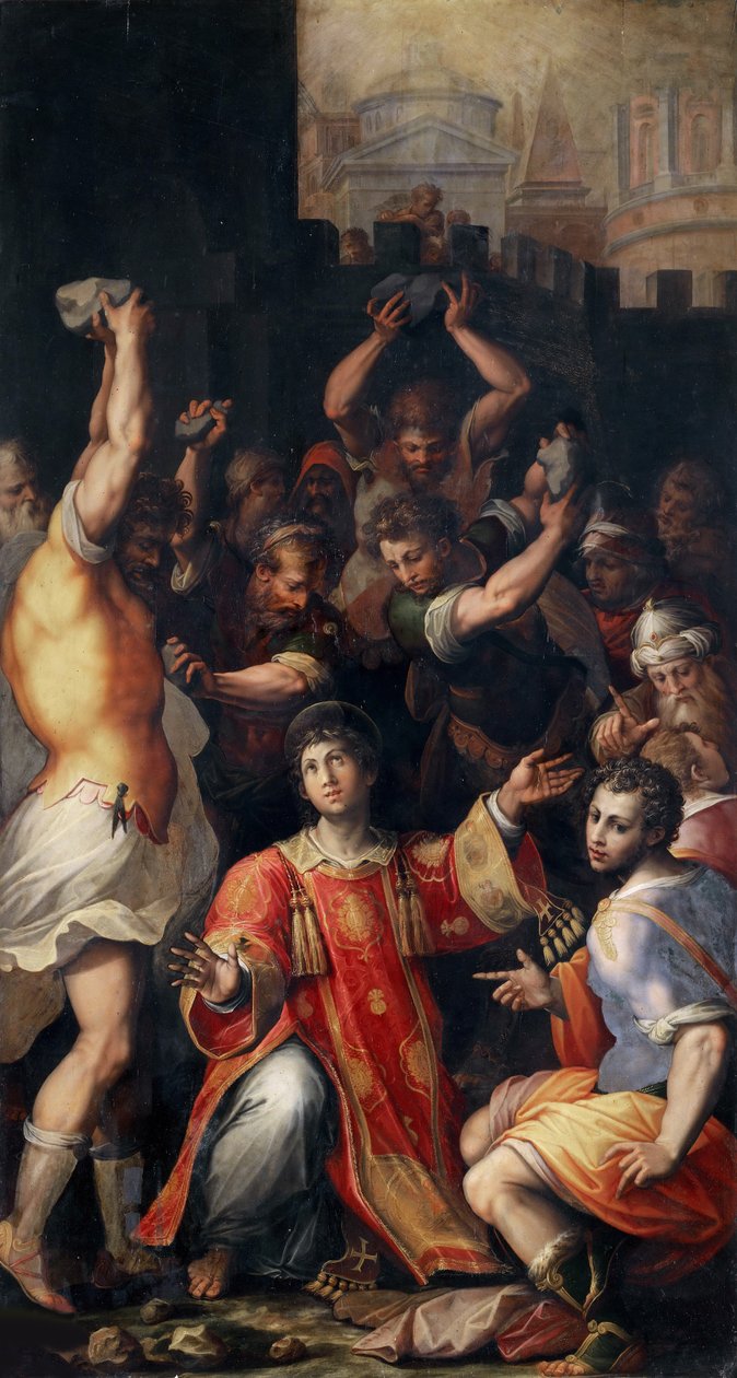 圣斯蒂芬的殉道》，1571年。 作者 乔治·瓦萨里（Giorgio Vasari）