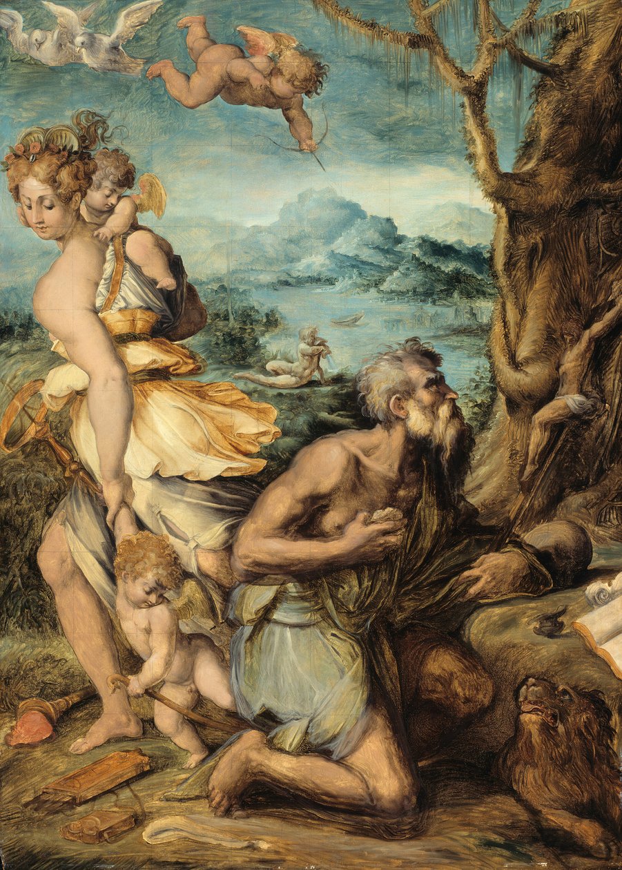 圣杰罗姆的诱惑》，154148。 作者 乔治·瓦萨里（Giorgio Vasari）