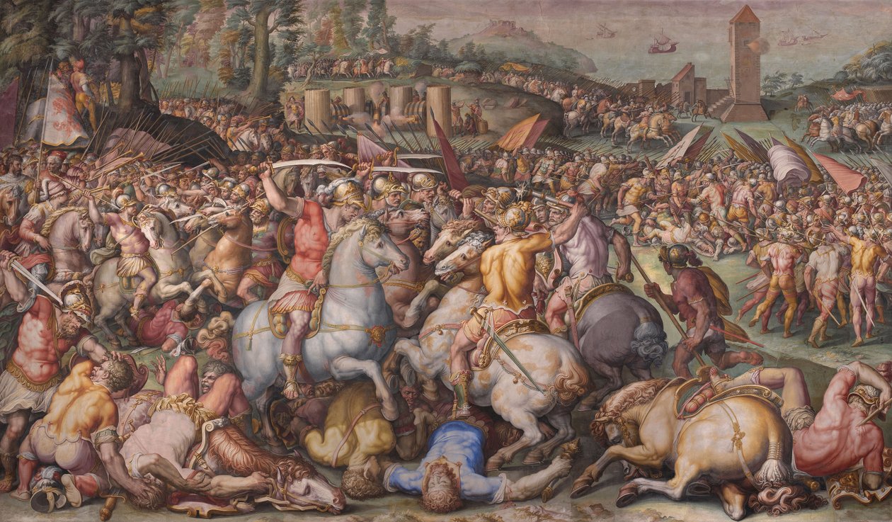 1568-1571年在Torre San Vincenzo的Pisans溃败 作者 乔治·瓦萨里（Giorgio Vasari）