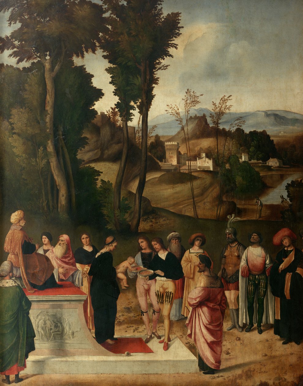 摩西要经受火灾的考验 作者 Giorgione da Castelfranco