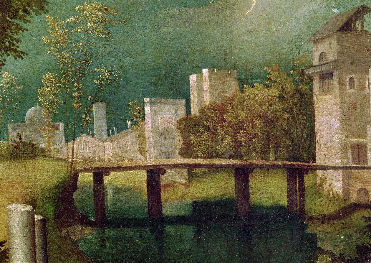 城市景观，暴风雨的细节（细节603） 作者 Giorgione da Castelfranco