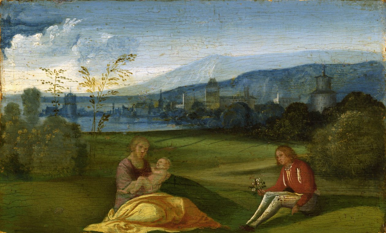 15世纪晚期的田园田园风光 作者 Giorgione da Castelfranco