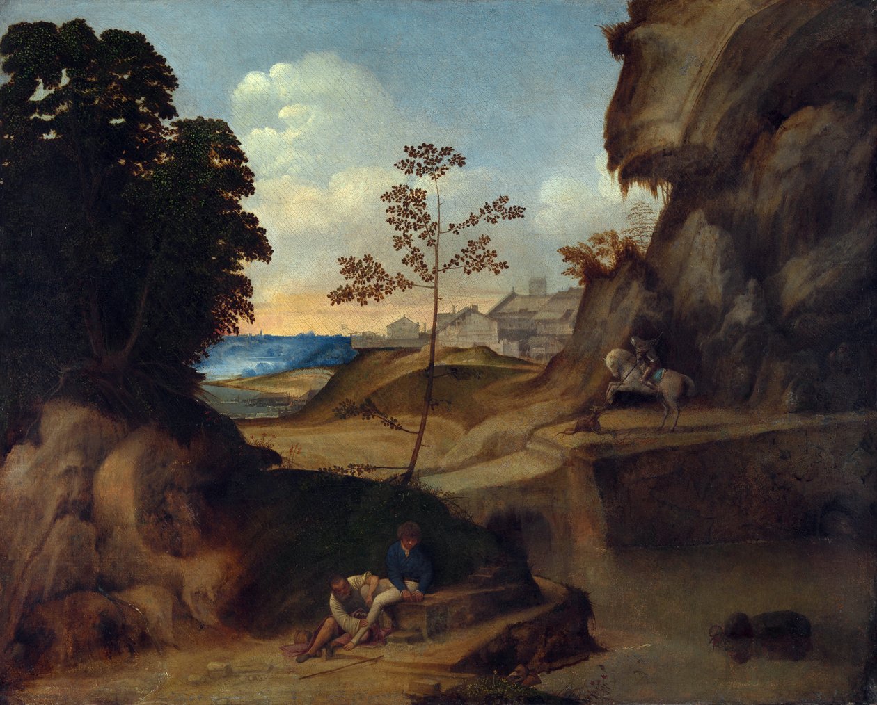 夕阳下的风景 作者 Giorgione da Castelfranco