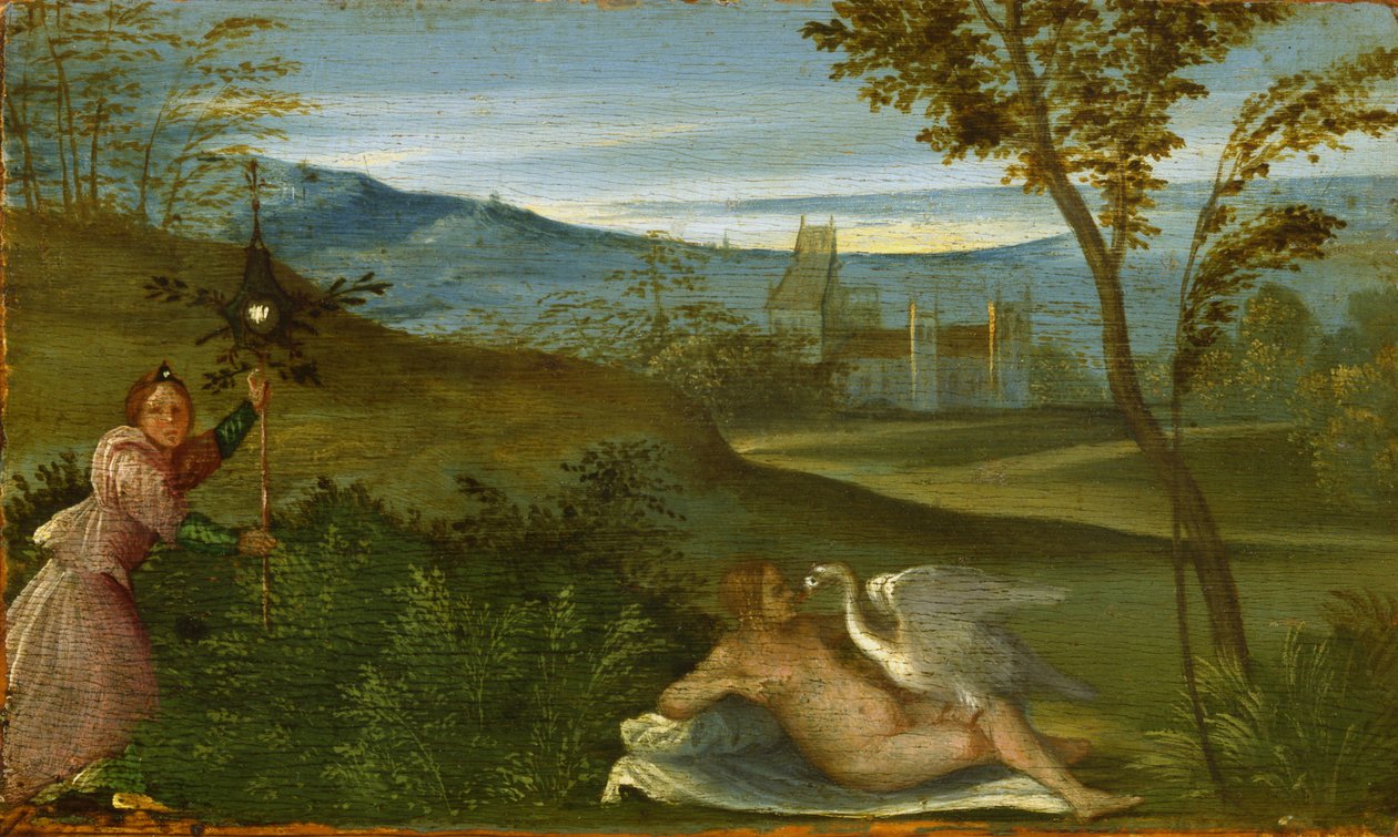 莱达和天鹅角c。 1500 作者 Giorgione da Castelfranco