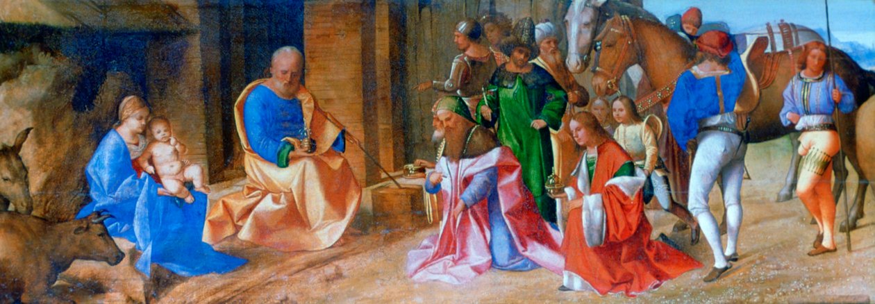 贤士的崇拜，1506-1507年 作者 Giorgione da Castelfranco