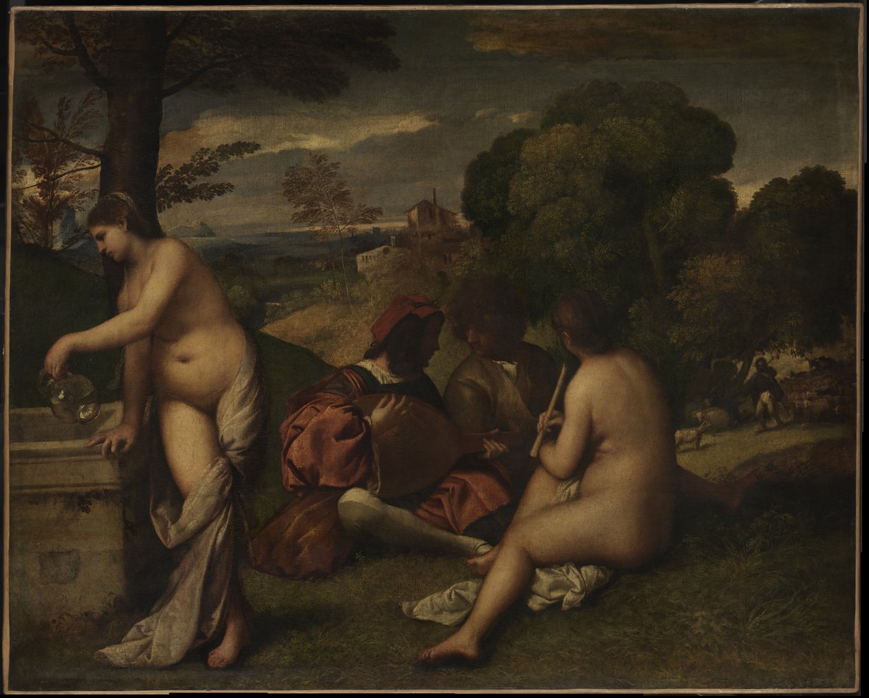 田园音乐会c。 1510 作者 Giorgione da Castelfranco